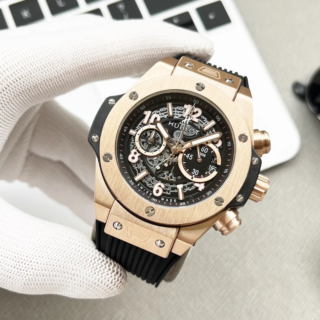 Rose Gold Shell, Black Plate, Black Tape