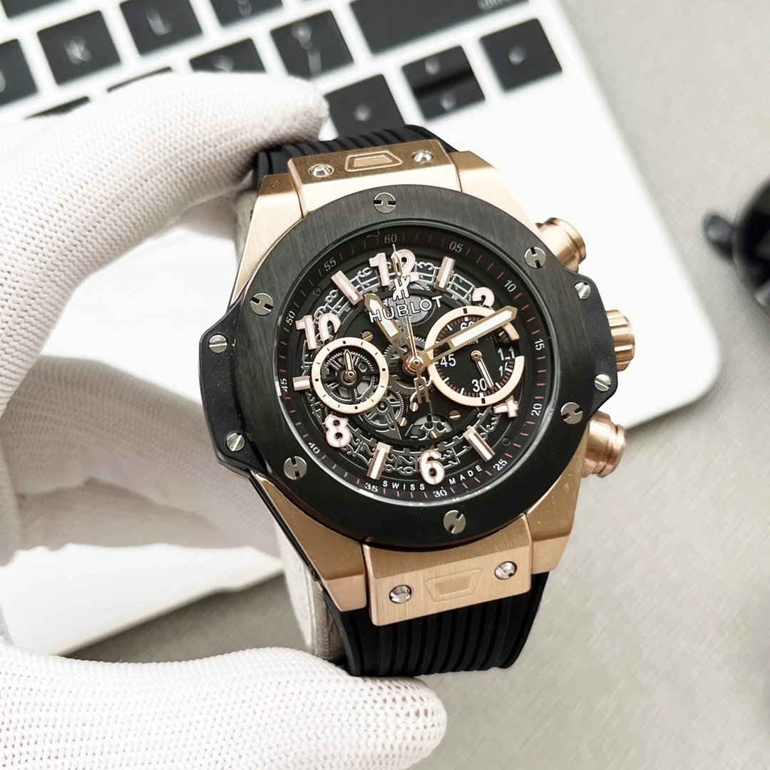 [Black Circle] Rose Gold Shell, Black Plate, Black Tape
