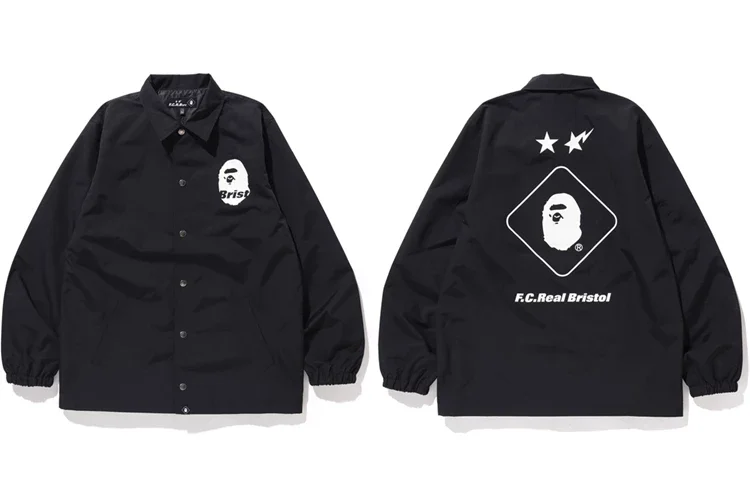 BAPE x F.C.R.B. COACH JACKET FCRB 19SS 联名猿人头教练夹克外套FCRB