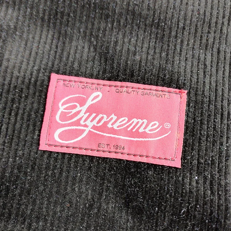 Supreme Corduroy Baseball Jersey 灯芯绒短袖棒球衫衬衫18SS