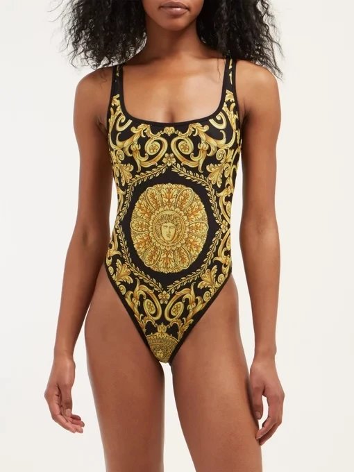 Versace Medusa Baroque Print One-Piece Swimsuit