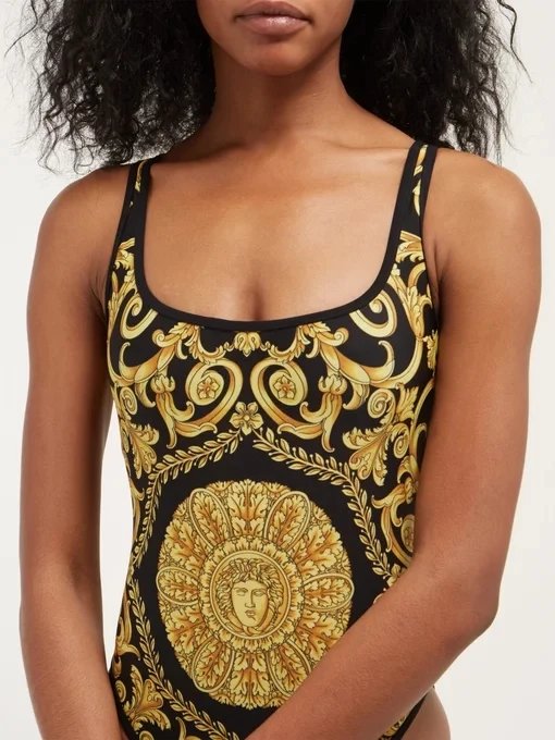Versace Medusa Baroque Print One-Piece Swimsuit
