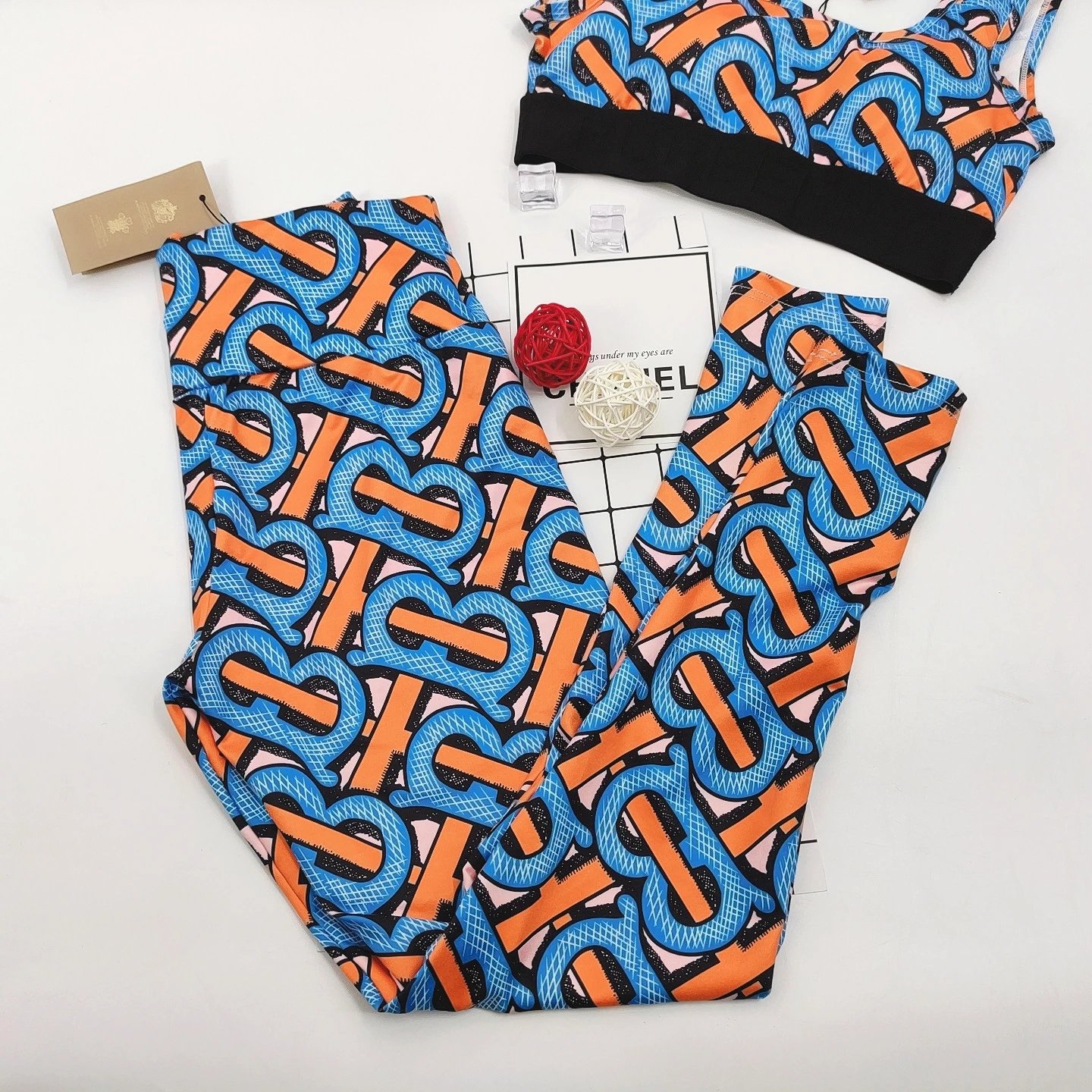 Burberry Monogram Print Two-Piece Activewear Set