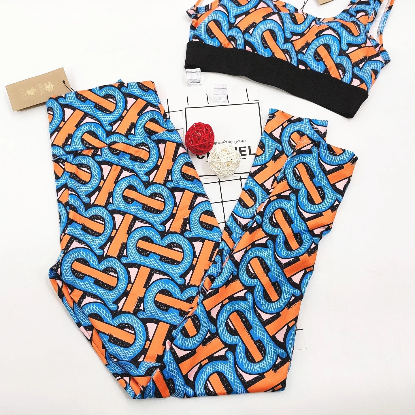 Burberry Monogram Print Two-Piece Activewear Set