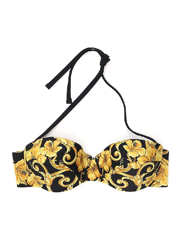 Versace Baroque Print Bikini with Leopard-Print Skirt Cover-Up