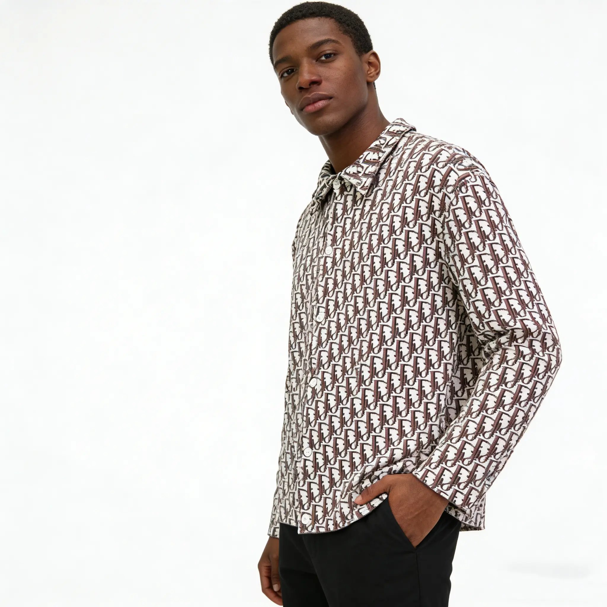 Dior Logo Jacquard Collar Cardigan