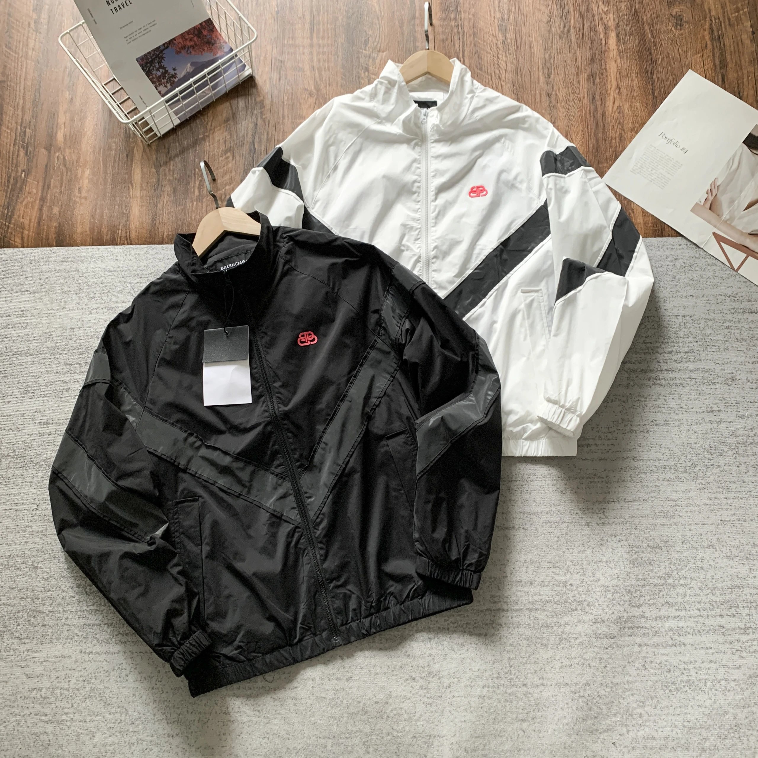 BALENCIAGA Color-Block Windbreaker