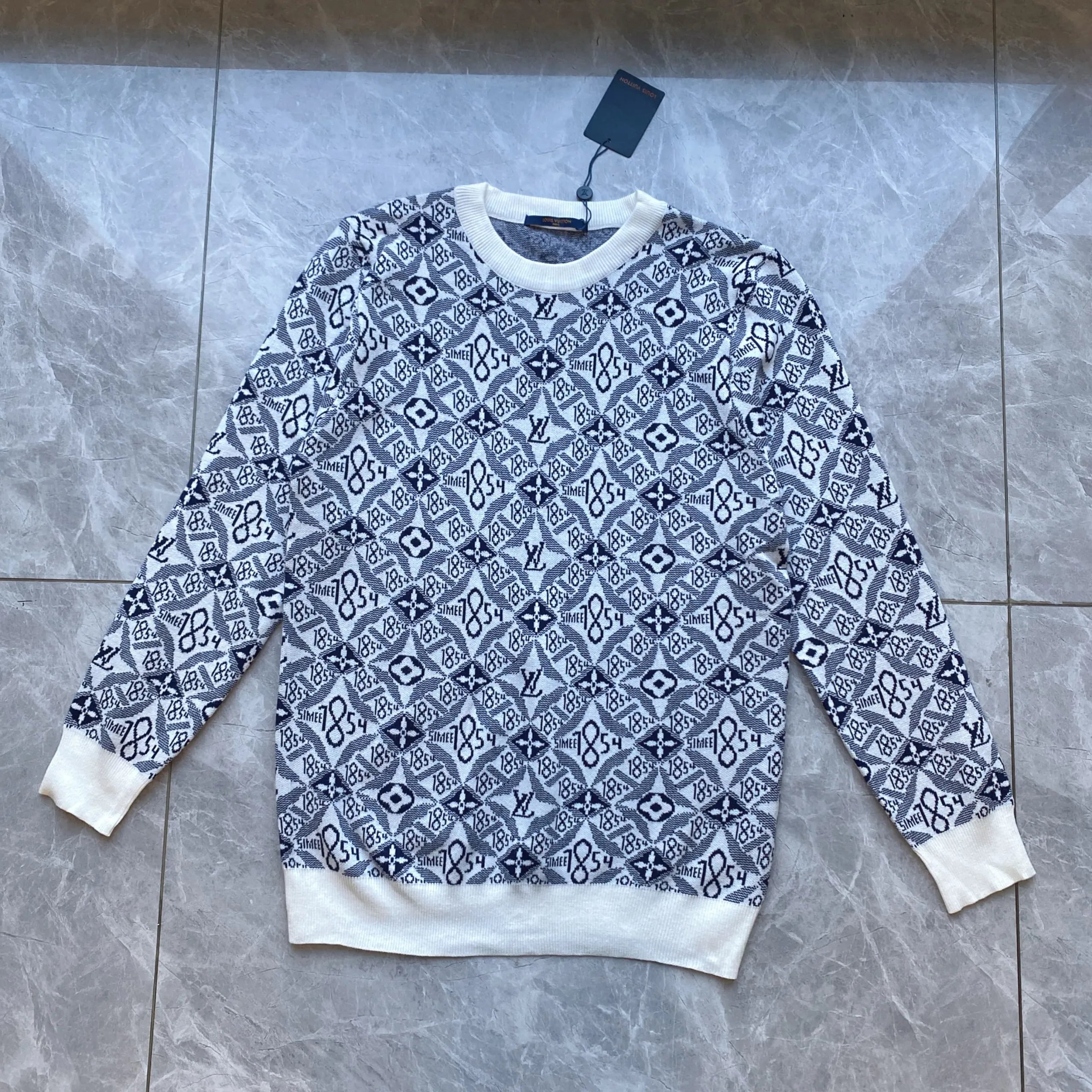 1854 Floral Jacquard Couple Sweater