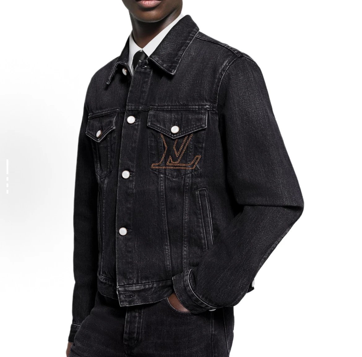 Burberry Embroidered Logo Denim Jacket