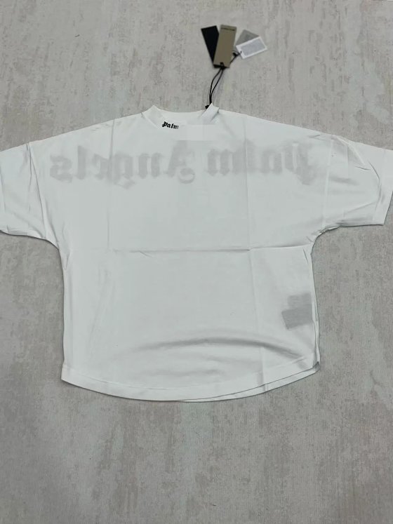 190CNY PALM ANGELS CLASSIC LOGO OVER TEE WHITE BLACK
