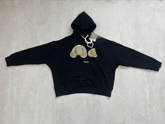 260CNY PALM ANGELS PA BEAR HOODY BLACK BROWN