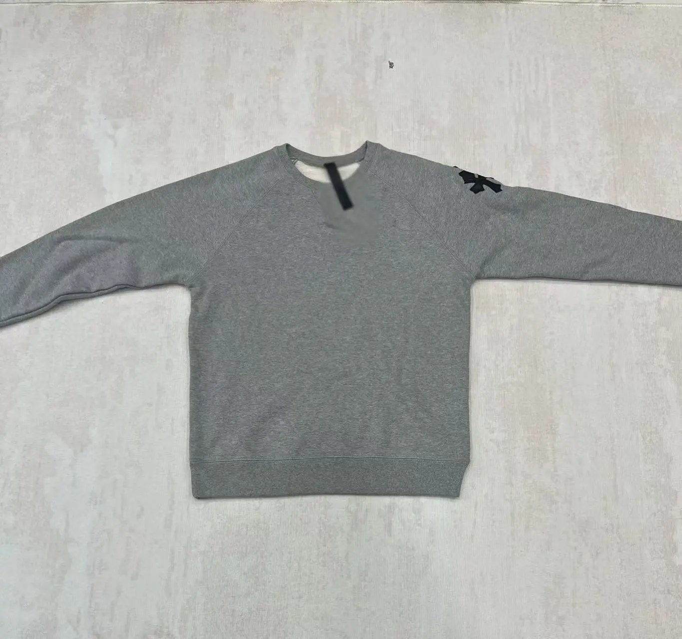 390CNY Chrome Hearts grey crew-neck hoodie