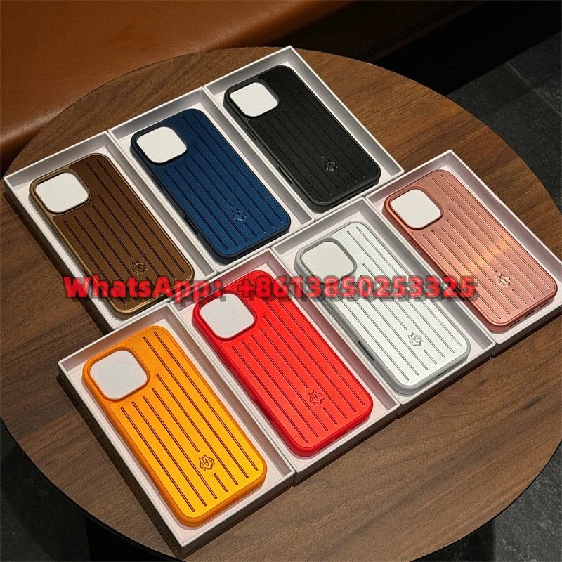 Alloy and genuine leather phone case