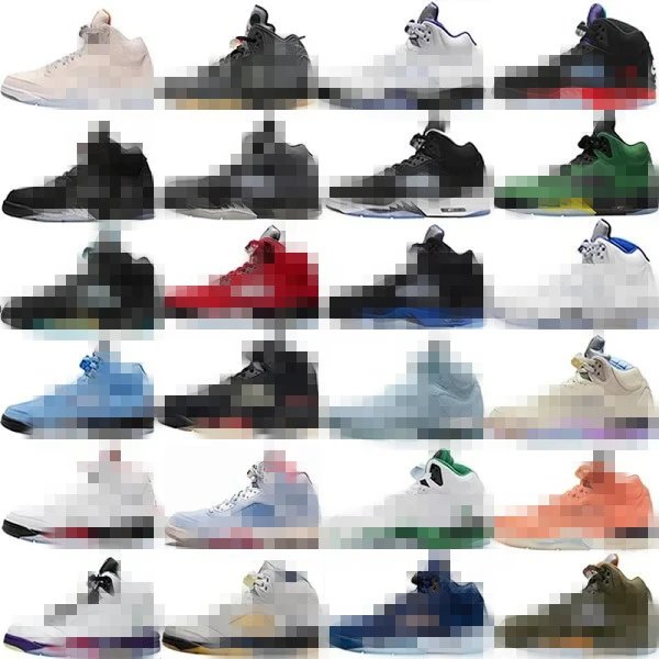 Off-White x Air Jordan 5 Industrial Gray Sneakers Basketball Shoes - 2