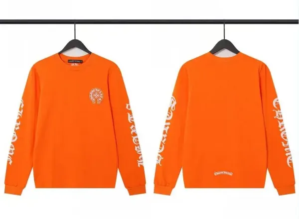Chrome Hearts Long Sleeve Tee Orange T-Shirts - 1