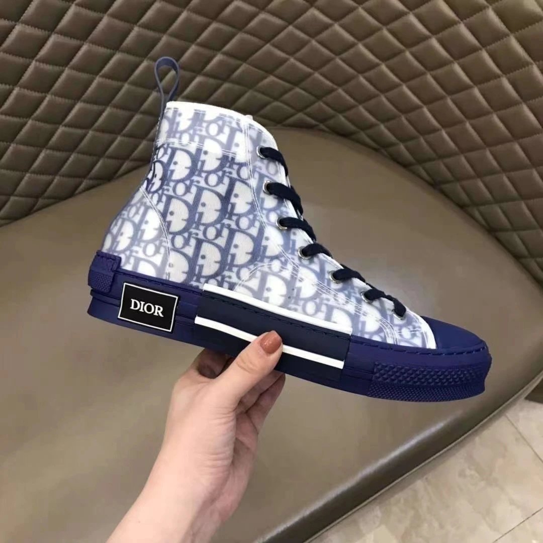 Dior B23 Oblique Print White Sneakers - 4