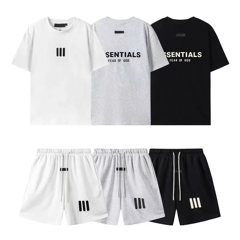 Design Three-Stripe Logo Shorts Gray - 7
