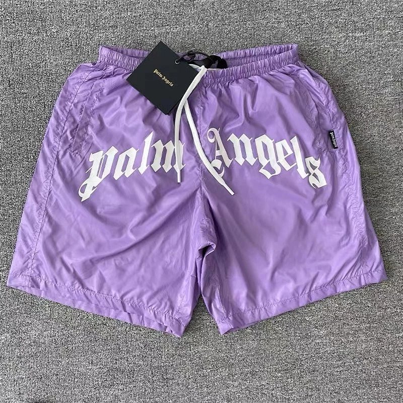 Palm Angels Logo Print Nylon Shorts Black product detail 2 in Litbuy spreadsheet finds