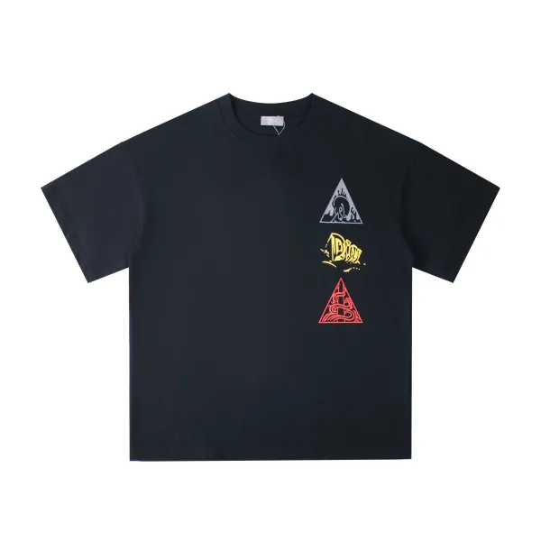 Dior Oblique Scribble Logo Black T-Shirt - 5