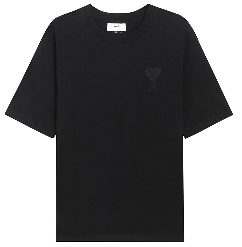 Ami Paris Heart Logo T-Shirt Blue - 3
