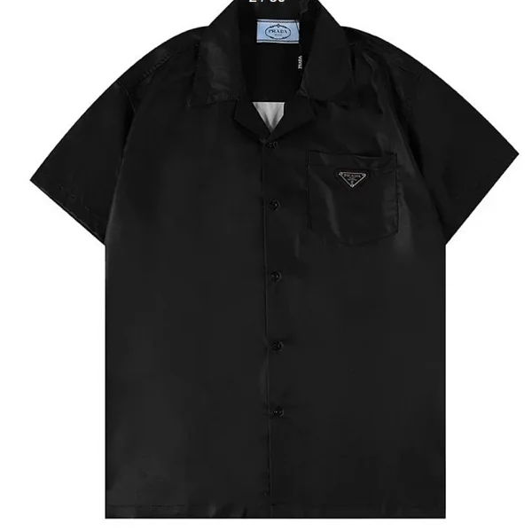 Prada Re-Nylon Short-Sleeve Cuban Collar Shirt