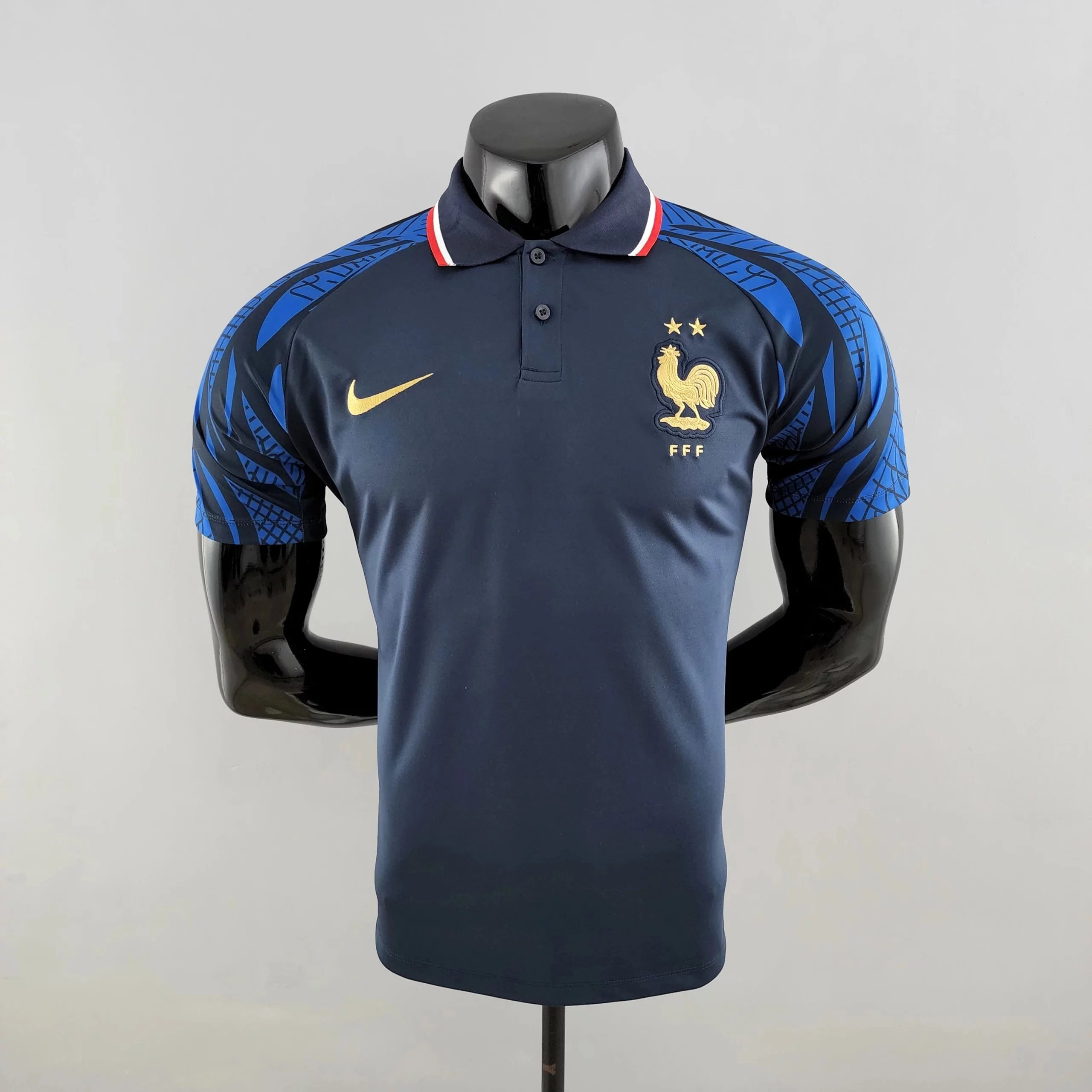 France National Team 2022 World Cup Polo Jersey Navy Nike