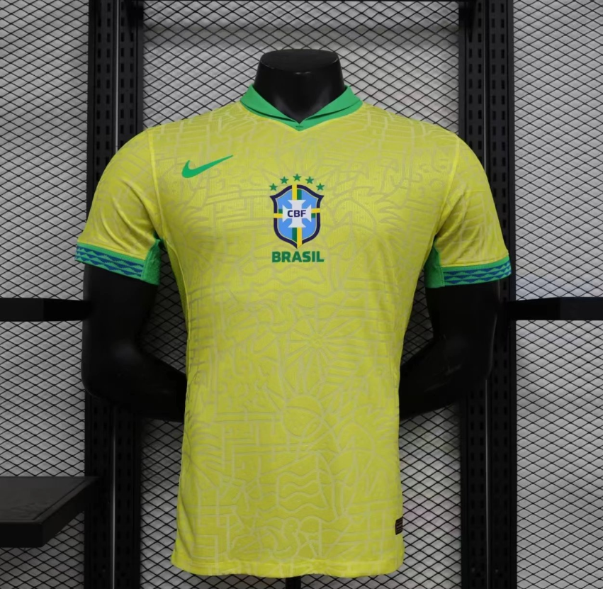 Brazil Nike Soccer Jersey Yellow Home