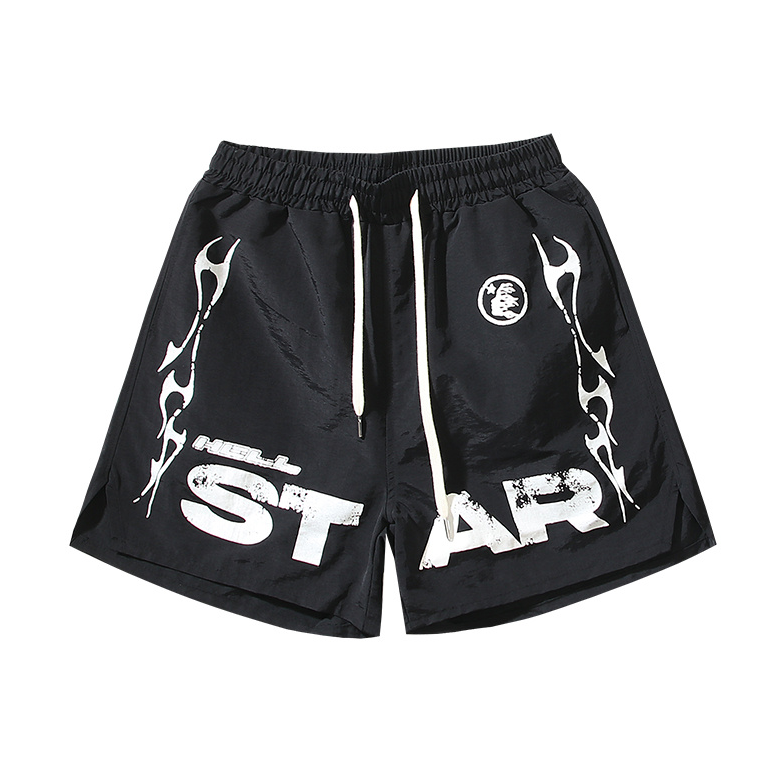 Hellstar Studios Flame Collection Black Shorts