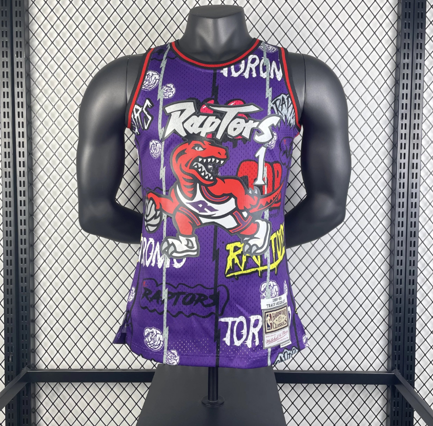Mitchell & Ness Toronto Raptors All Over Print Jersey Purple