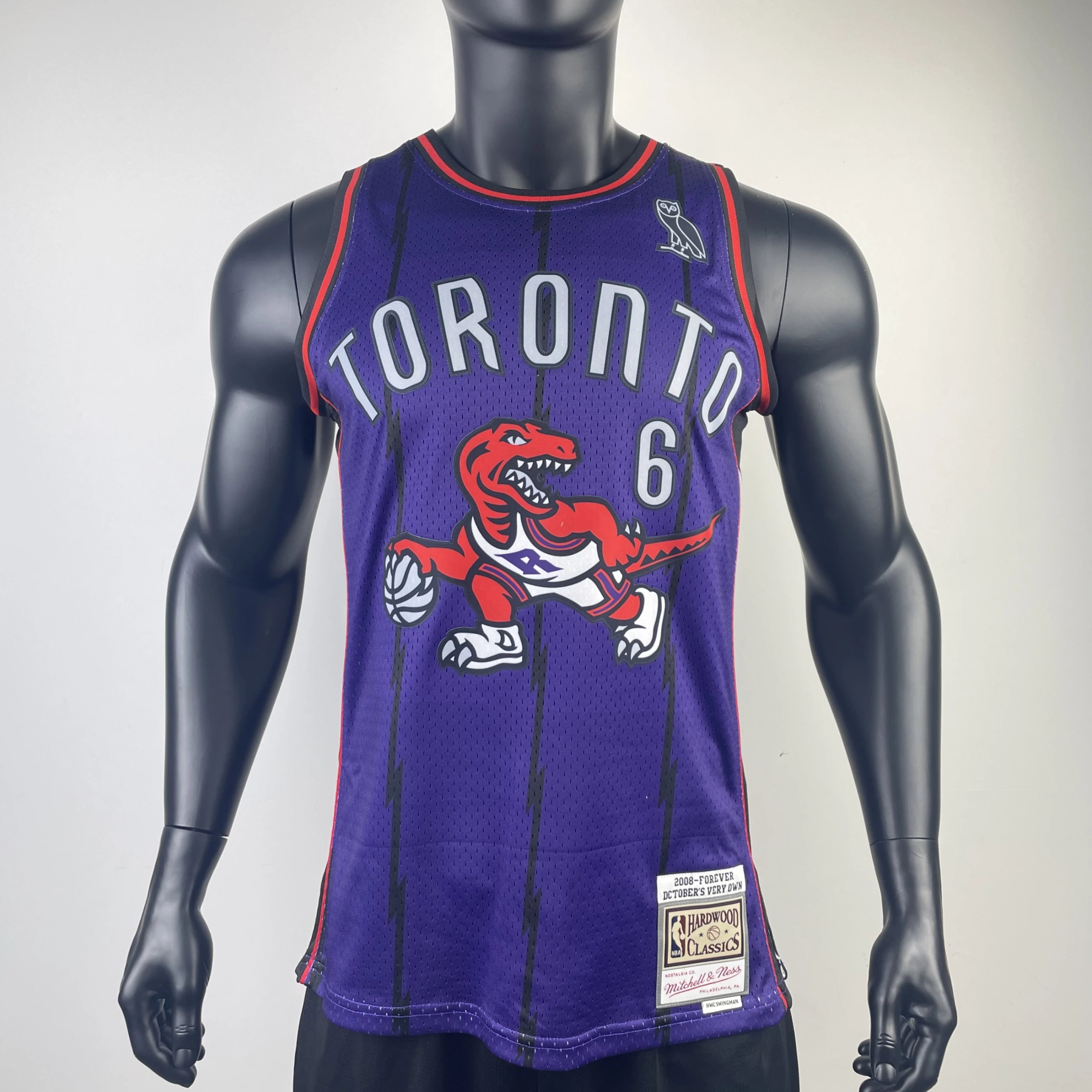Mitchell & Ness Toronto Raptors OVO Drake 6 Hardwood Classics Jersey Purple