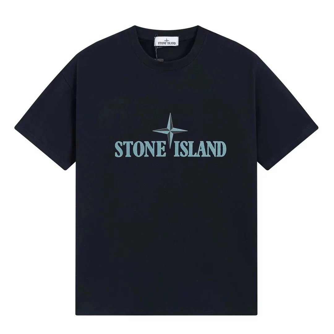 Stone Island Compass Logo Print White T-Shirt - 8