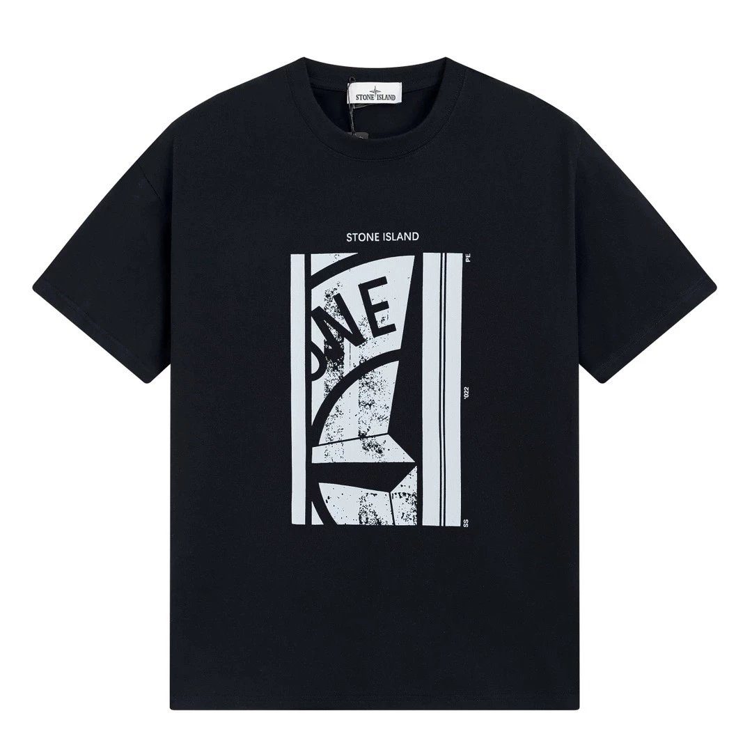 Stone Island Compass Logo Print White T-Shirt - 12