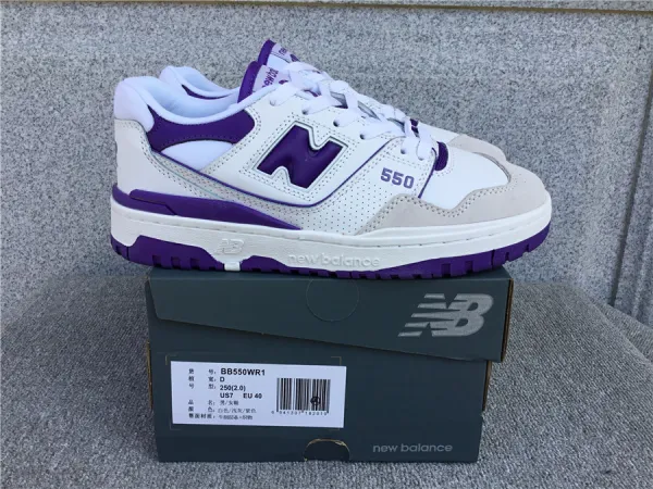 New Balance 550 White Navy Beige Sneakers - 12