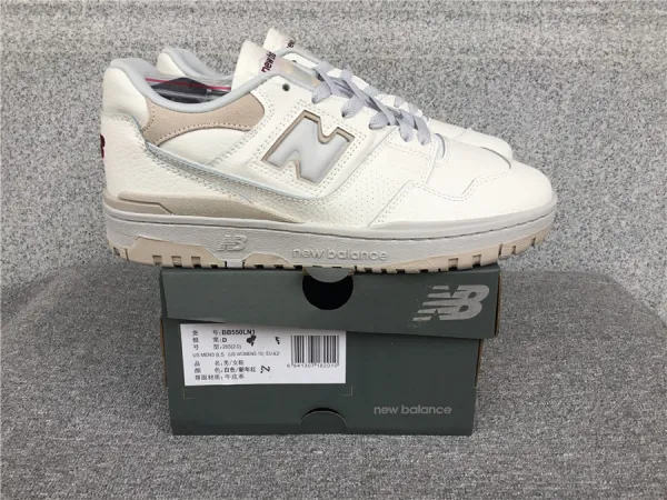 New Balance 550 White Navy Beige Sneakers - 14