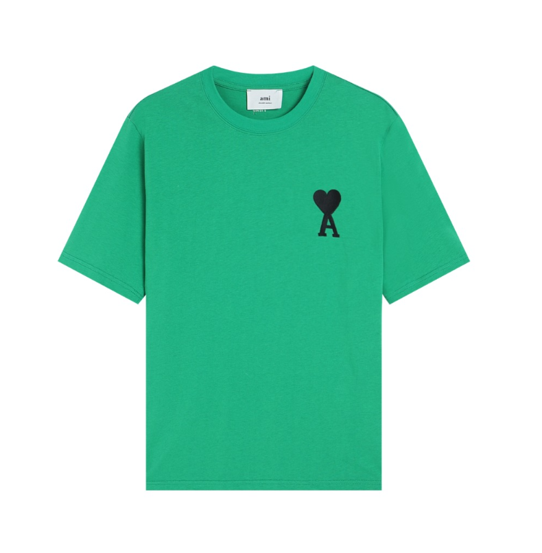 Ami Paris Heart A Logo T-Shirt Red - 14