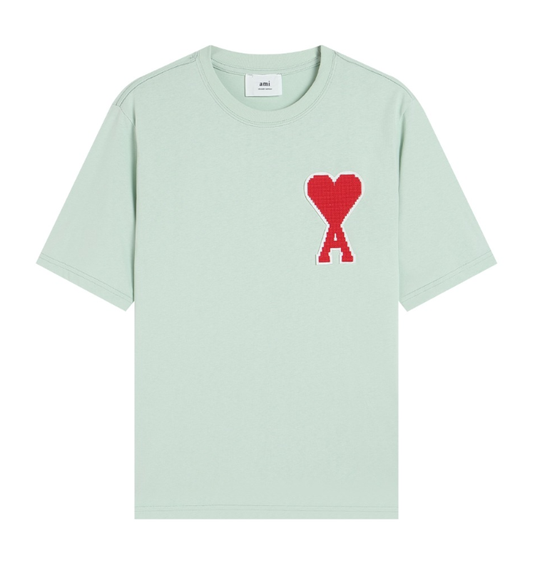 Ami Paris Heart A Logo T-Shirt Red - 16