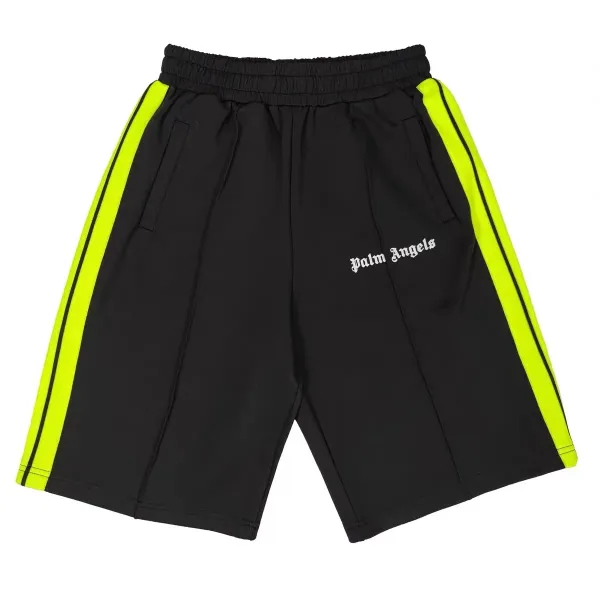 Palm Angels Logo Print Green Shorts - 14