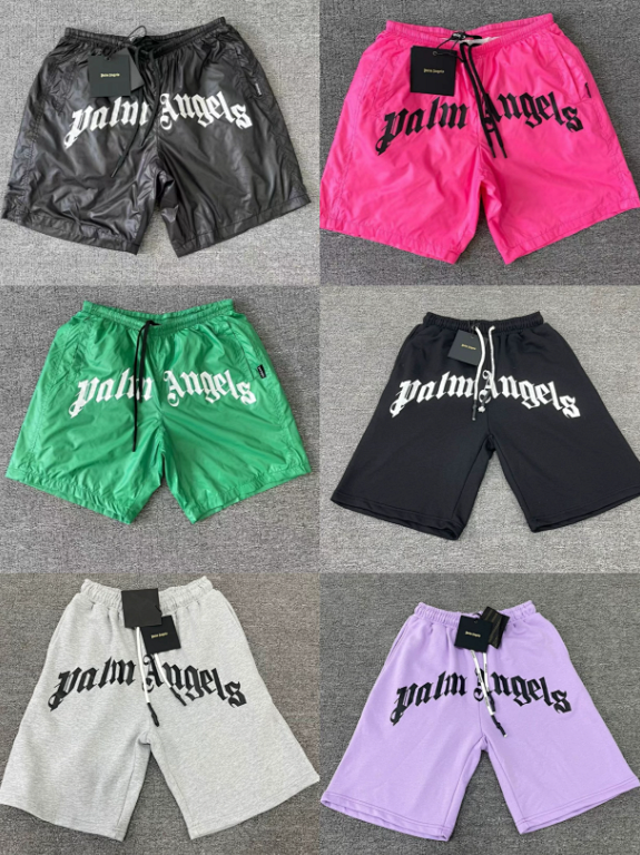 Palm Angels Logo Print Nylon Shorts Green product detail 14 in Litbuy spreadsheet finds