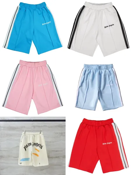 Palm Angels Logo Print Green Shorts - 17