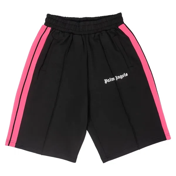 Palm Angels Logo Print Green Shorts - 13
