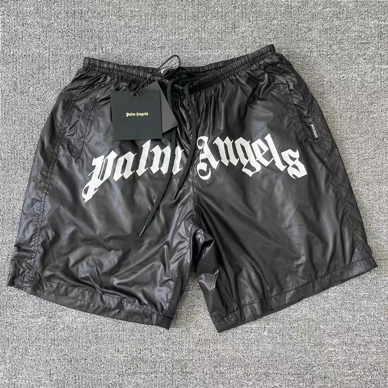 Palm Angels Logo Print Nylon Shorts Green product detail 2 in Litbuy spreadsheet finds