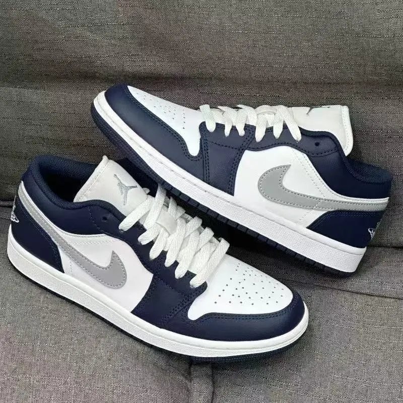 R版头层 乔丹 Air Jordanaj1 AJ1 乔丹1代 乔1低帮系列 海军蓝乔丹一代低帮经典复古文化休闲运动篮球鞋 货号：553558 -414