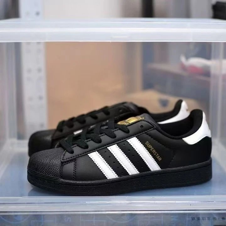 原厂SD皮 AD Originals Superstar 经典贝壳头休闲板鞋 黑白 独家控货 全配色原鞋开发 电脑针车 Logo针车间距针数原版一致 皮料切割冲裁零瑕疵 目前市面最强 现货供应