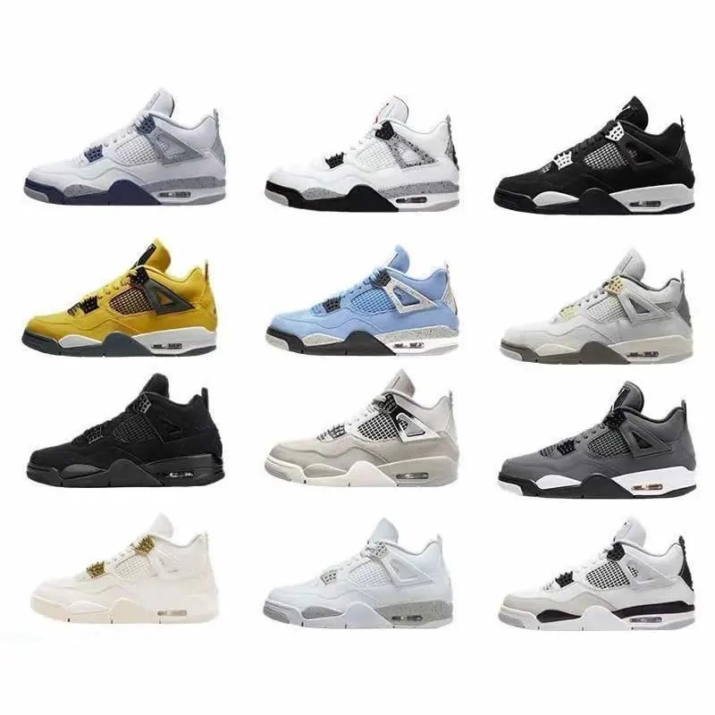 Air Jordan 4 AJ4 乔丹4代运动鞋篮球鞋 AJ4白帆白水泥大雪蓝AJ4男女运动鞋