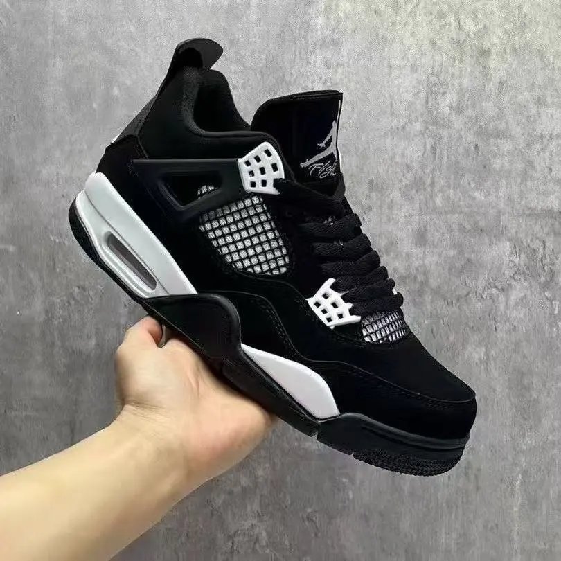 GX版纯原 380内顶配批次 全码出货 乳胶鞋垫 乔丹4 Jordan 4 AJ4 复古篮球鞋 小白水泥 黑黄雷公 电母 黑猫 白奥利奥 白水泥 白帆 绿松石 男女同款 乔丹4代系列 国外认准版本