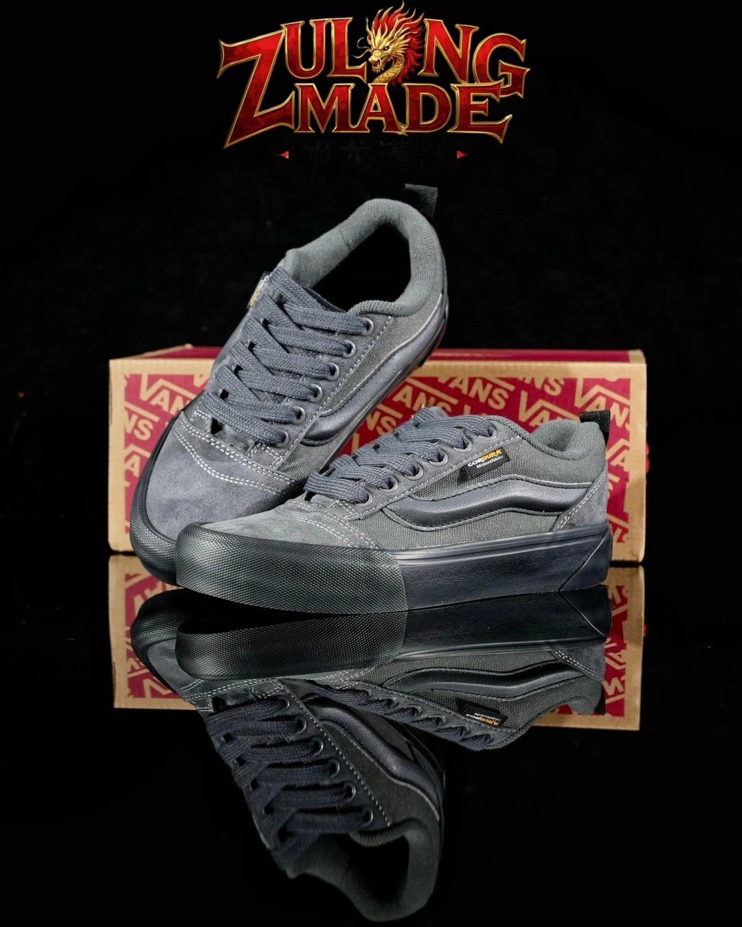 【ZL CLUB】自主纯原真硫化 Vans Knu Skool Cordura 黑灰