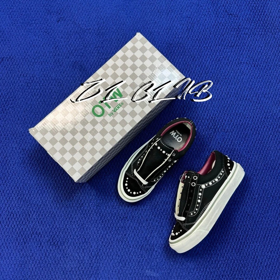 【ZL CLUB】自主纯原真硫化帆布鞋 珍珠铆钉系列 铆钉全部手工钉上去 Old Skool 36 Premium Pearlized 板鞋 货号：VN000S52BLK 黑色 Vans
