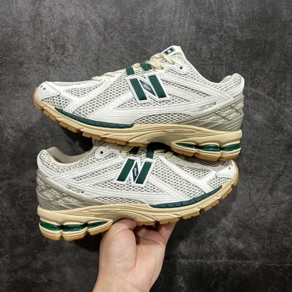 New Balance 1906R White Green Beige Running Shoes - 1