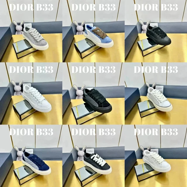 Dior Sneakers Low-Top Lace-Up with Embroidered Panels product detail image 1