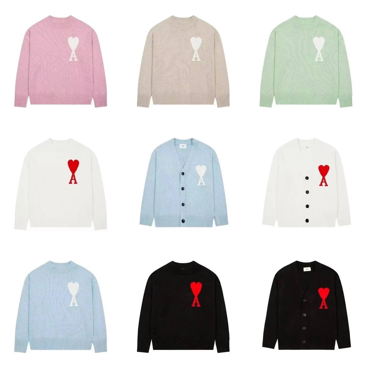 Ami Paris Heart Logo Sweater/C